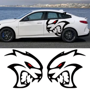 2-Piece Personalized Vinyl Car Decal Wrap Stickers Custom Size