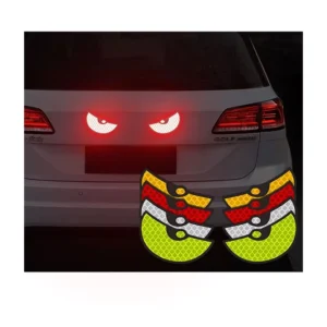2-Piece Reflective Anti-Collision Warning Decals for Cars
