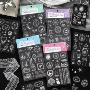 2 Stickers Per Pack Fairy Tale Code Creative Versatile Materials DIY Decorative and Scenery Stickers