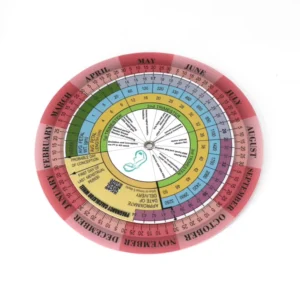 2-Wheel Portable PVC Pregnancy Ovulation Calendar Fertility Predictor Tracker