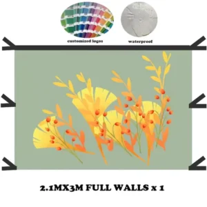 2.1X3M Tent Wall Single Side Logo Banners Customized Logo Customized Color 300D Oxford Fabric With PU Coating for Outdoor