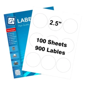 2.5-Inch Blank Round Label Sticker Sheets