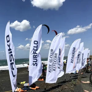2.7m 3.4m 4.3m Custom Rectangular Outdoor Advertising Flags and Banners