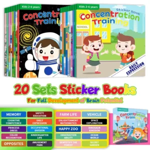 20 English Sticker Books for Children Early Education