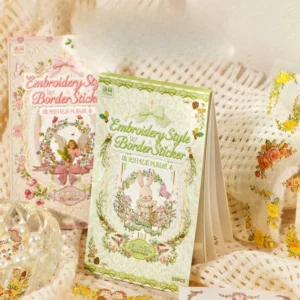 20-Pack 3D Embroidered Stickers for DIY Journal Borders