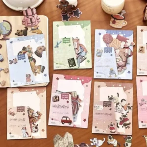 20-Piece Borderless Animal-Themed Decorative Sticker Pack