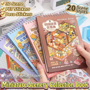 20 Set Pocket 3D DIY Sticker Scenes Mini House Cartoon Animal