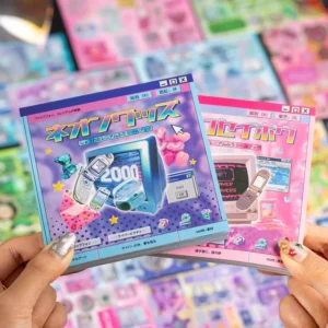 20 Sheets Die-Cut Cartoon Stickers for Scrapbooking and Diaries, Japanese Stationery