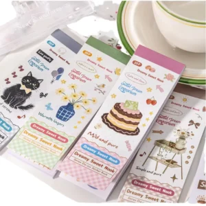 20 Sheets Per Pack Sweet Dreams General Store Series Die cut Sticker Book Lifestyle Elements for Journaling and Collage