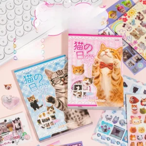 20 Stickers Per Pack Everyday Cats Series Funny Cat Emoticon Stickers Versatile Creative Stickers for DIY Planner Decorations