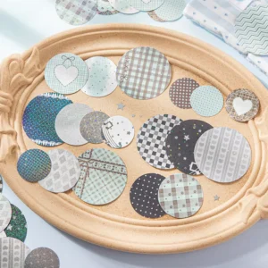 20 Stickers Per Pack Half-Sugar Waltz Series Basic Round Designs Versatile Round Stickers