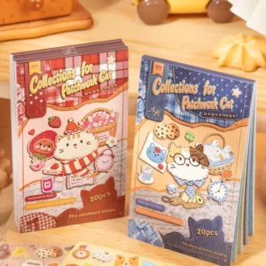 20 Stickers Per Pack Patchwork Cat Series Die cut Stickers with Cute Cat Designs for Daily Decoration in Student Planners