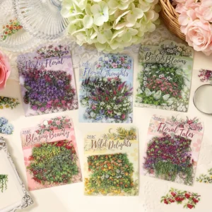 20 Stickers Per Pack Poems in Bloom Series Waterproof Journaling Stickers