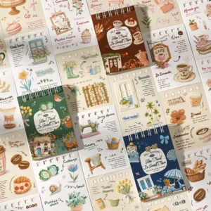 20 Stickers Per Pack Small Town Slow Travel Series Original Felt Art Coil Stickers Everyday Life Motifs