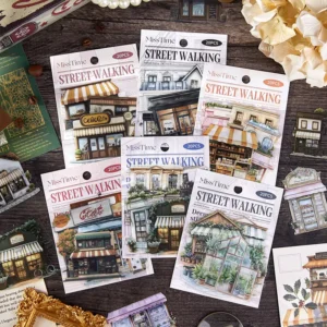 20 Stickers Per Pack Street Corner Stroll Series House Landscaping Handbook Material Decorative Stickers
