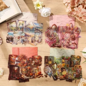 20 Stickers per Pack Four Seasons Window Series Vintage-Inspired Landscape Scrapbooking Stickers