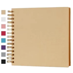 20.5×20.5cm Kraft Spiral Scrapbook Photo Album