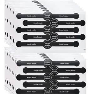 200 Pcs Black Tamper Evident Food Seal Stickers 7.1×1 Peel-and-Stick Paper Labels for Bakery Packaging Cakes Loaves Desserts