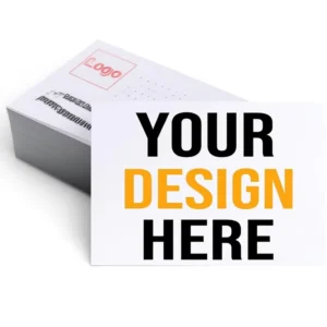 200 Pcs Custom Business Cards with Photo, Logo or Text, 300gsm Matte Paper, Front & Back Printed, 35×2 Inches