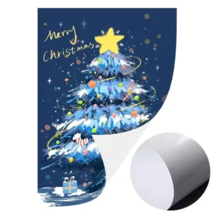 20PCS PVC Custom Logo Christmas Wall Decorative Stickers Anti-UV Waterproof Cartoon Holiday Decals