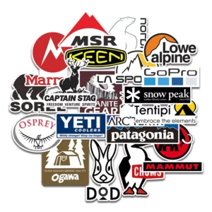 20Pcs Outdoor Brand Logo Fashion Tide Graffiti Sticker for Backpack Laptop Bottle Cool Camping Stickers