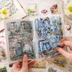 20pcs Glazed Vintage PET Decorative Handbook Stickers