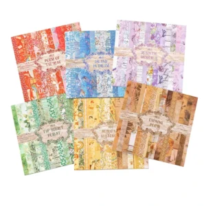 20pcs Pack Retro Artistic Floral Plant Decorative Sticker Journal Notes