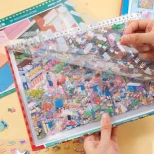 22-Piece Miniature City Scenery Decorative Sticker Collection