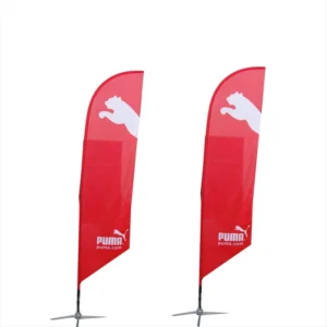 220cm 350cm 480cm Outdoor Advertising Banner with Fiberglass Pole UV Protected