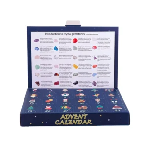 24 Days Christmas Advent Calendar Natural Crystal Mineral Specimen Mystery Box STEM Educational Science Toy Kids Gift