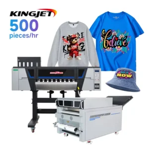 24-Inch 4-Head I3200 DTF Printer with XP600 Printhead and Motorized Powder Shaking Machine