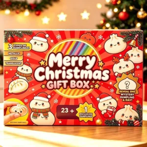24-Piece Christmas Squishy Bun Blind Box Countdown Stress Relief Toy