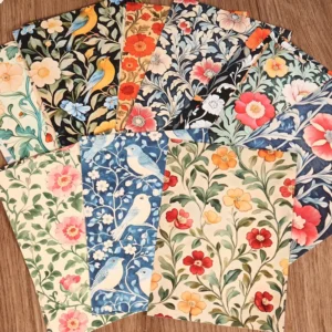 24 Sheets DIY Non-Repeating Patterns Vintage Floral Self-Adhesive Scrapbook Background Sticker