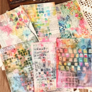 24 Sheets Non-Repeating Custom Aesthetic Graffiti Block Color Palette Self-Adhesive Stickers