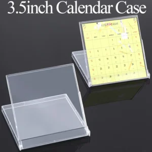 25 3.5″ Floppy Diskette Case Mini Disc Holder 3.5inch Calendar Display Box Clear Plastic Desk Calender CD Jewel Cases