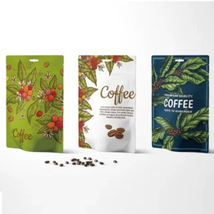 250g 12oz Custom Printed Logo Black Plastic Flat Bottom Coffee Bags with Valve and Zipper