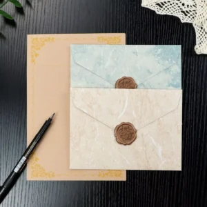 250g Gold Foil Western Style Embossed Envelopes for Wedding Invitations and Valentine’s Day
