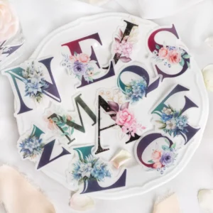 26-Piece DIY Body Sticker Set, Letter Bouquet Design, 4 Styles
