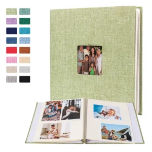 260×270 Classic Custom DIY Self-Adhesive Letterpress Printed Multi-Color Wedding Anniversary Photo Album Portable Linen Cover
