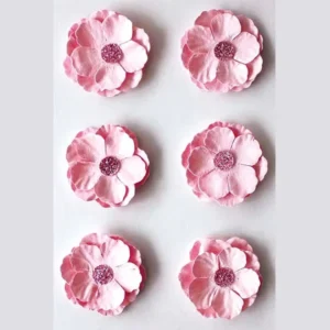 28818 6pcs DIY Colorful Mini Paper Flower Stickers for Wedding, Wall Decoration, Scrapbooking