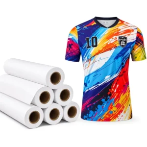 29GSM 1.118 x 500m Pure Wood Pulp Inkjet Digital Printing White Sublimation Transfer Paper Roll for Clothing