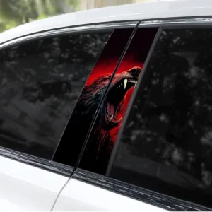2Pcs Custom Waterproof Animal Car B-Pillar Sticker Car Decor Decal