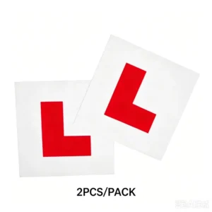 2Pcs Pack 178*178mm PVC Self-Adhesive L Plate and P Plate Car Sign Stickers