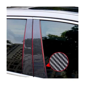2Pcs Set Cartoon Logo Badge Car Window Pillars Sticker Decal 3D 4D 5D 6D Carbon Fiber Trim Fits Vinyl Wrap Film Car Wrapping