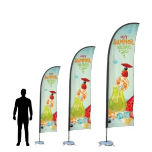 2m, 3m, 4m, 5m Feather Flag Banner with Base and Stand Kit