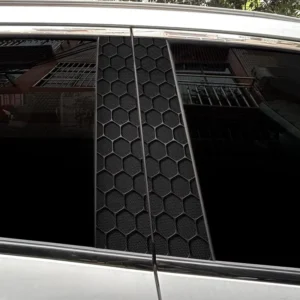 2pcs Creative Personalized Self-Adhesive Auto B-Pillar Protective Decals Honeycomb Car Window B-Pillar Stickers for Cars