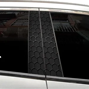 2pcs Creative Personalized Self Adhesive PVC Fashion Auto B Pillar Protective Honeycomb Car Window Stickers