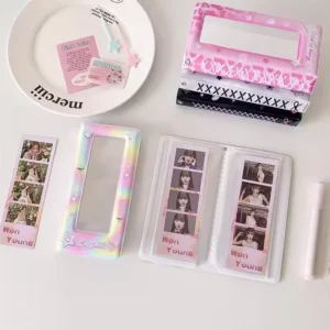 2×6 Photo Booth Album PU Mini Kpop Photocard Holder Waterproof Durable Idol Travel Photo Album