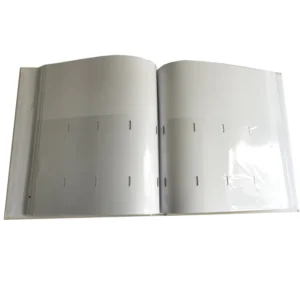 2×6 White Scrapbook Photo Album with Leather/PU Cover Memory Book Wedding Guest Book with Plastic Sleeves and Pages