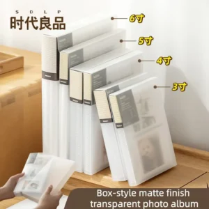 3 4 5 6 Inch Photo Binder with 40 80 160 240 Entries Plastic Storage Box Mini Photo Album